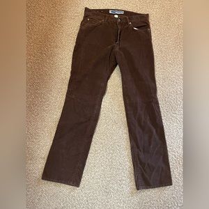 Gap Men’s Straight Fit Brown Corduroy Pants 33/34